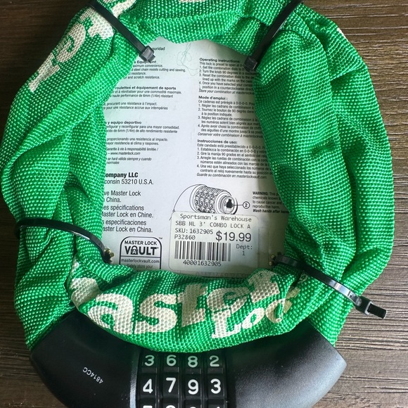 MASTER BIKE SECURITY CHAIN LOCK 4DIGIT PASSWORD ANTI THEFT DURABLE - Picture 2 of 2